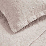Cotton Bedspread Sets 3-Piece Hibiscus Floral Jacquard Matelassé - Bedspread by Superior Brand