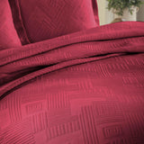 Lightweight Cotton Bedspread Sets 3-Piece Geometric Fret Jacquard Matelassé Scalloped - Bedspread by Superior Brand