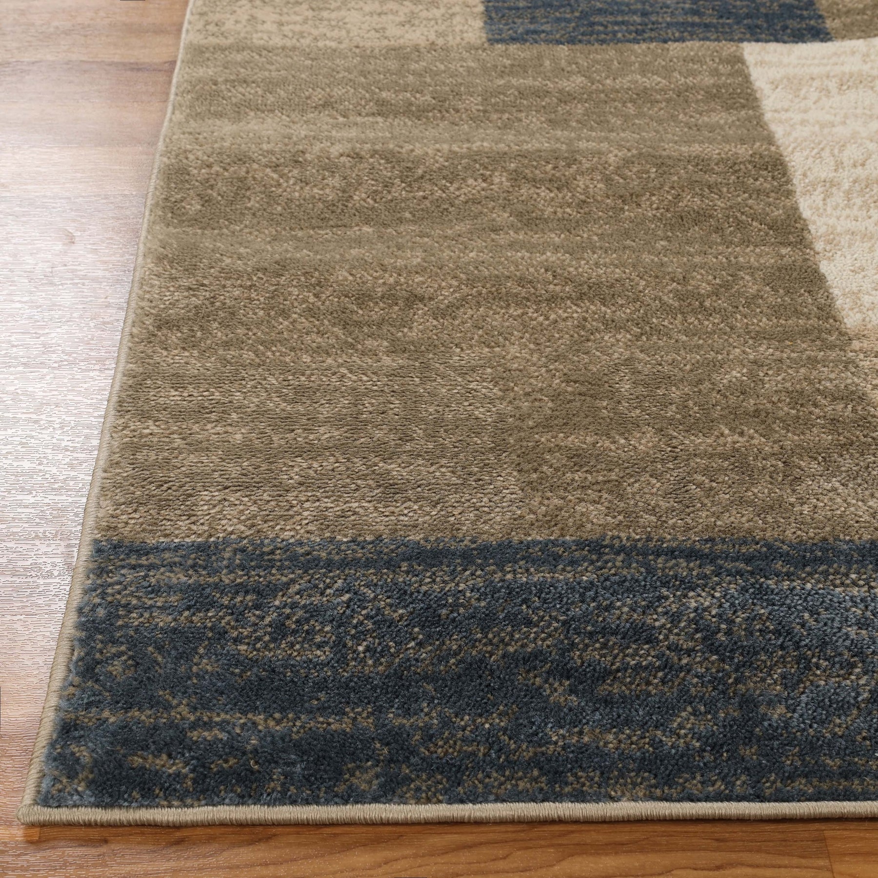 Clifton Geometric Color Block Plush Modern Indoor Area Rug or Runner Rug