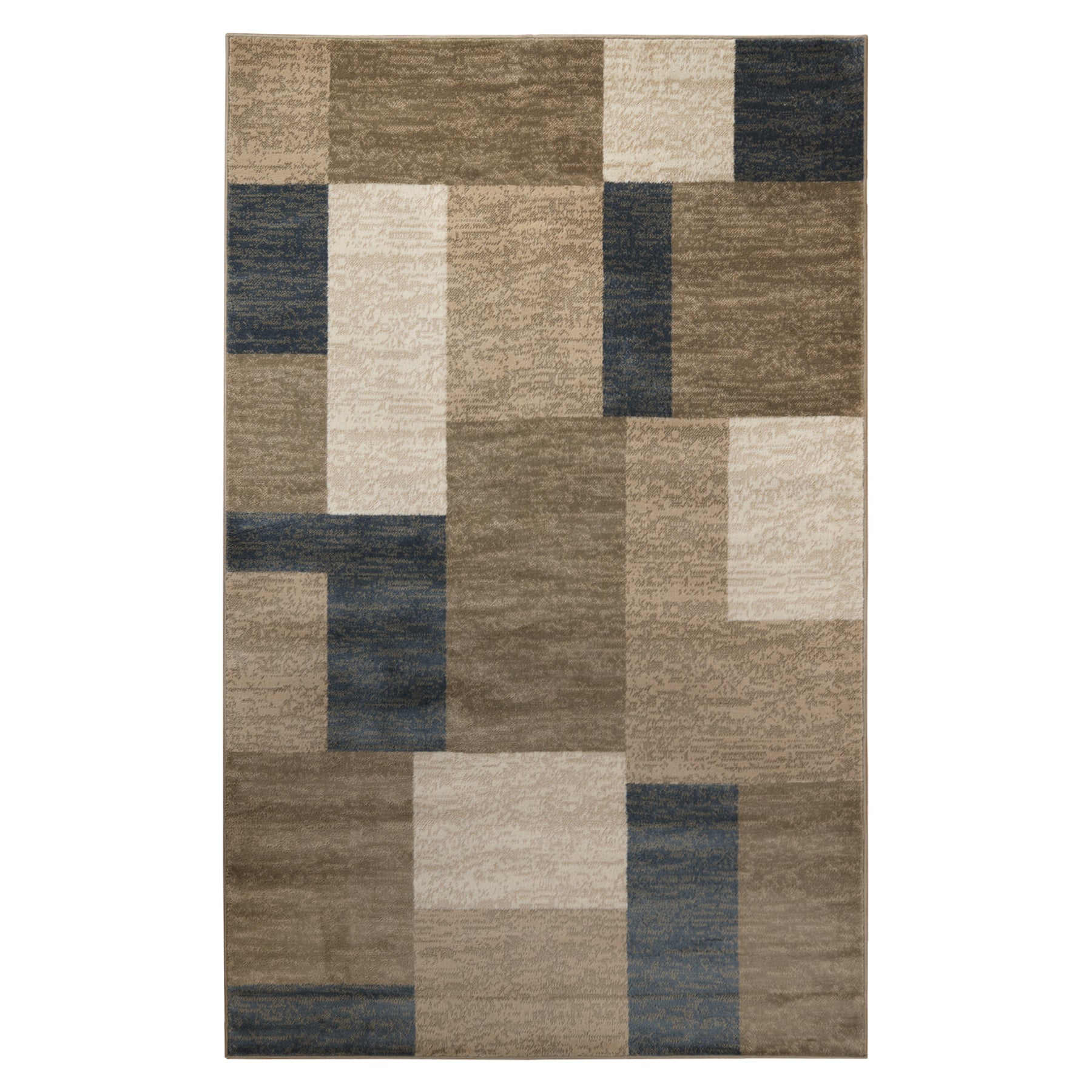 Clifton Geometric Color Block Plush Modern Indoor Area Rug or Runner Rug