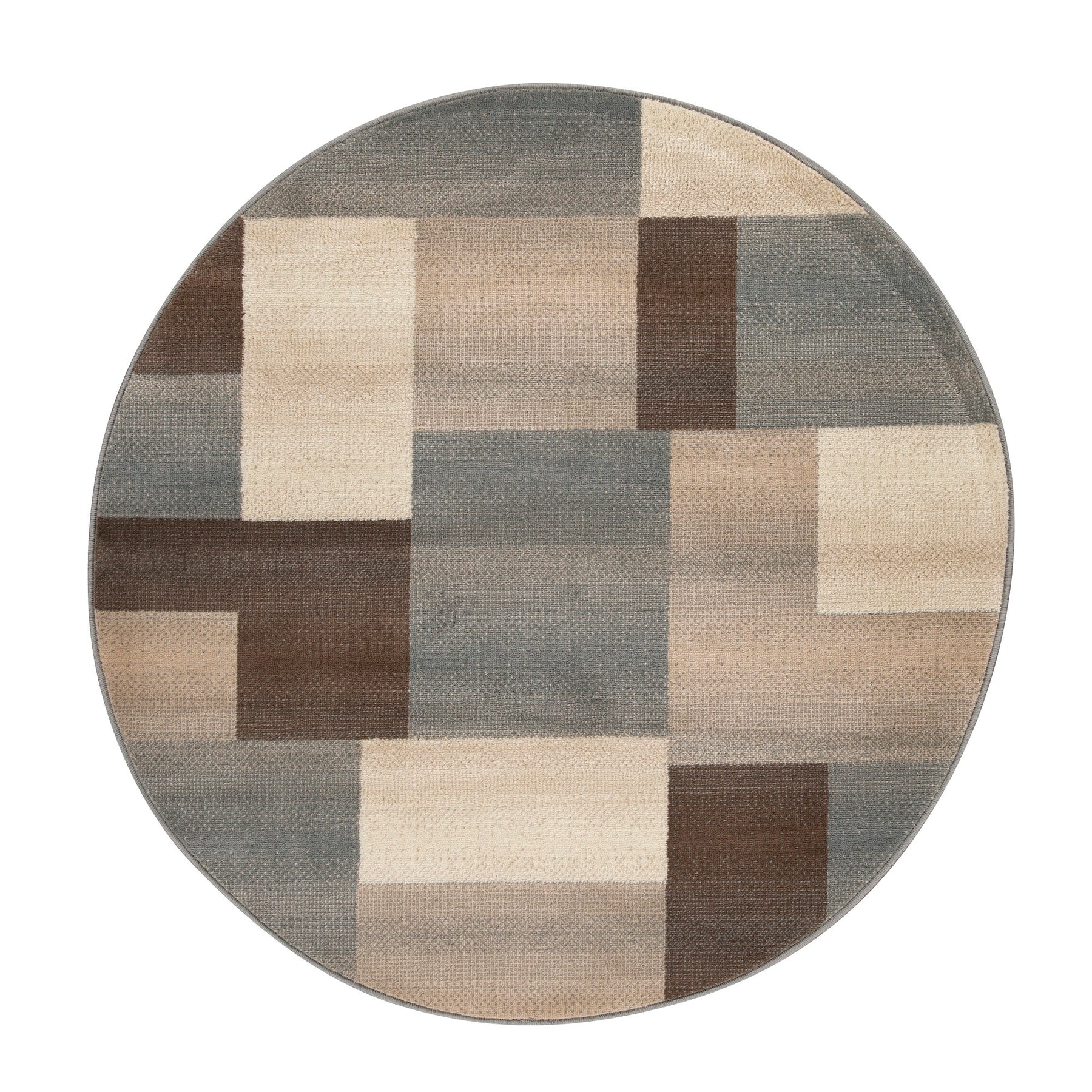 Clifton Geometric Color Block Plush Modern Indoor Area Rug or Runner Rug