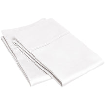Superior Egyptian Cotton 300 Thread Count Solid Pillowcase Set - White