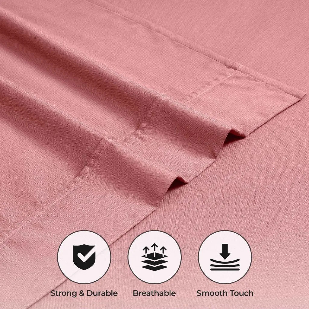 600 Thread Count Cotton Blend Bed Sheet Set Solid Deep Pocket - Sheet Set by Superior Brand