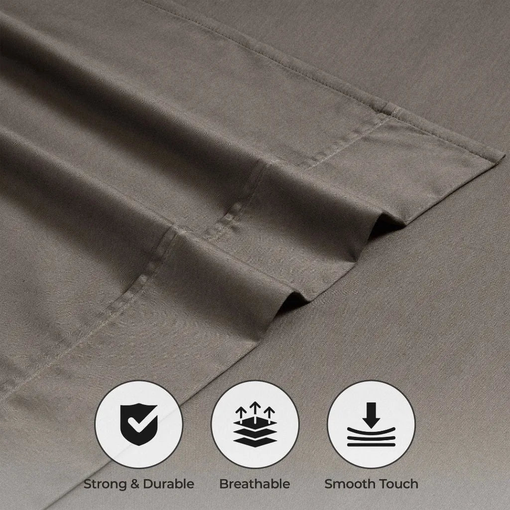 600 Thread Count Cotton Blend Bed Sheet Set Solid Deep Pocket - Sheet Set by Superior Brand