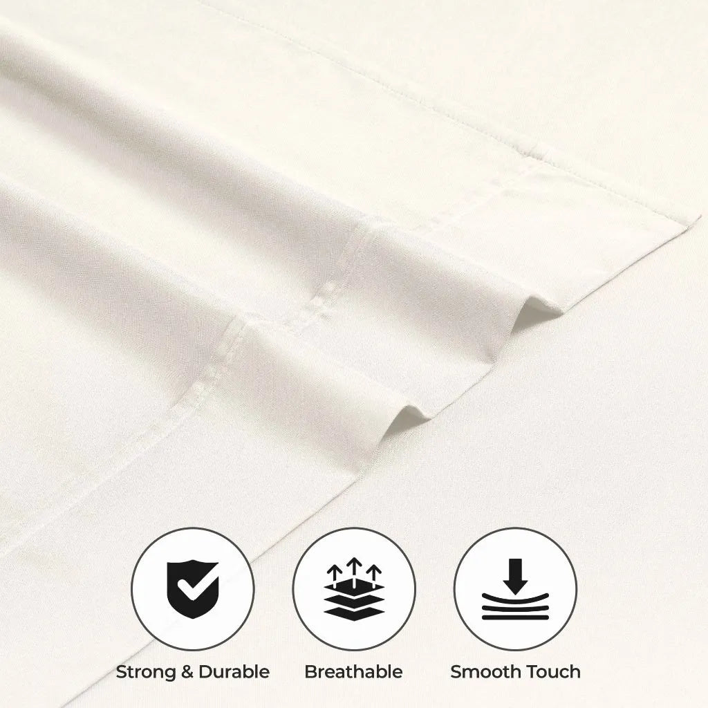 600 Thread Count Cotton Blend Bed Sheet Set Solid Deep Pocket - Sheet Set by Superior Brand