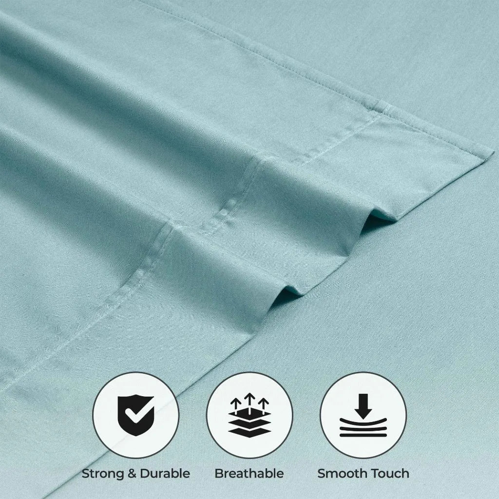 600 Thread Count Cotton Blend Bed Sheet Set Solid Deep Pocket - Sheet Set by Superior Brand