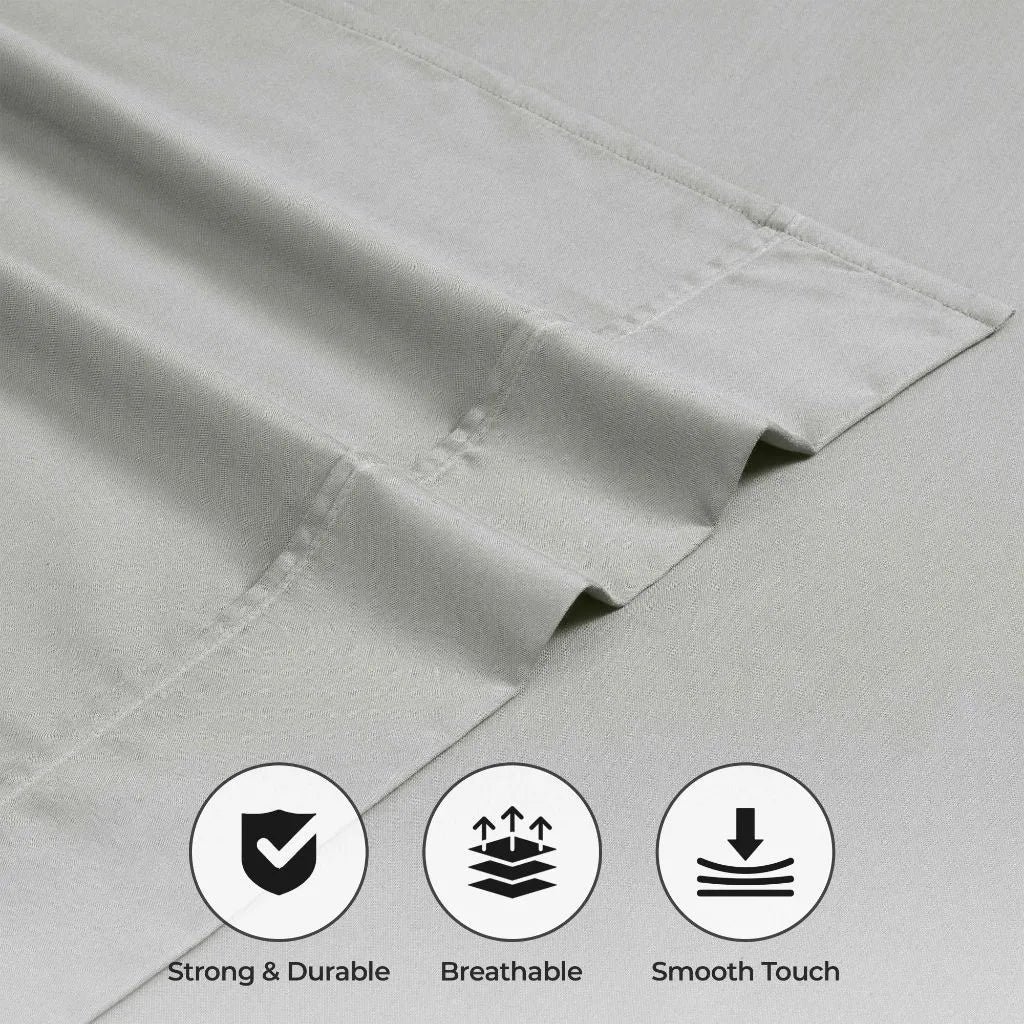 600 Thread Count Cotton Blend Bed Sheet Set Solid Deep Pocket - Sheet Set by Superior Brand