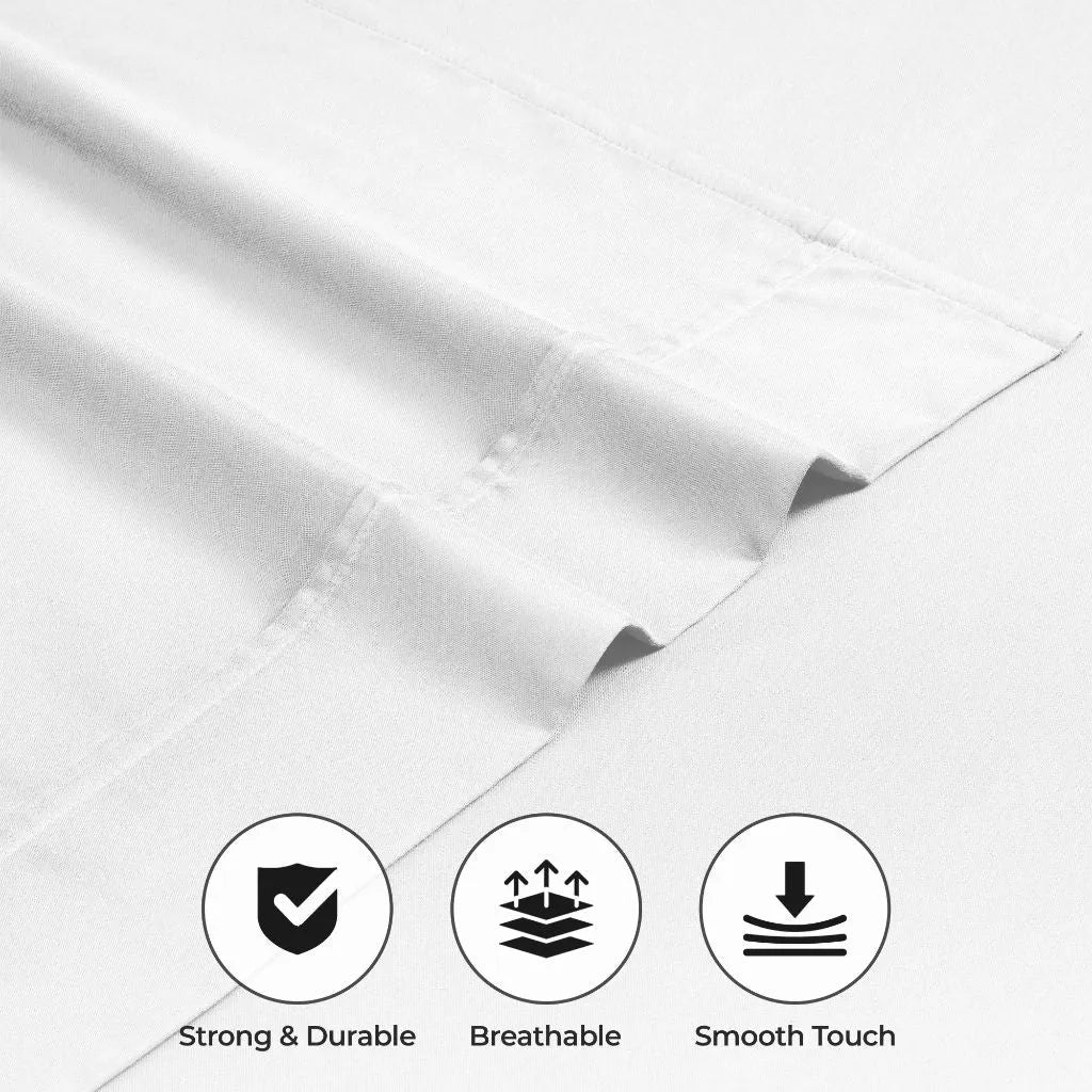 600 Thread Count Cotton Blend Bed Sheet Set Solid Deep Pocket - Sheet Set by Superior Brand
