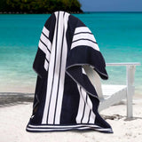 Cabana Stripe Oversized Cotton Beach Towel Set of 2, 4, or 6 Piece