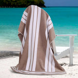 Cabana Stripe Oversized Cotton Beach Towel Set of 2, 4, or 6 Piece