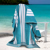 Cabana Stripe Oversized Cotton Beach Towel Set of 2, 4, or 6 Piece