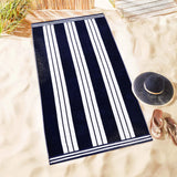 Cabana Stripe Oversized Cotton Beach Towel Set of 2, 4, or 6 Piece