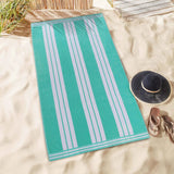 Cabana Stripe Oversized Cotton Beach Towel Set of 2, 4, or 6 Piece