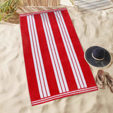 Cabana Stripe Oversized Cotton Beach Towel Set of 2, 4, or 6 Piece