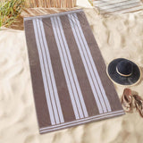 Cabana Stripe Oversized Cotton Beach Towel Set of 2, 4, or 6 Piece