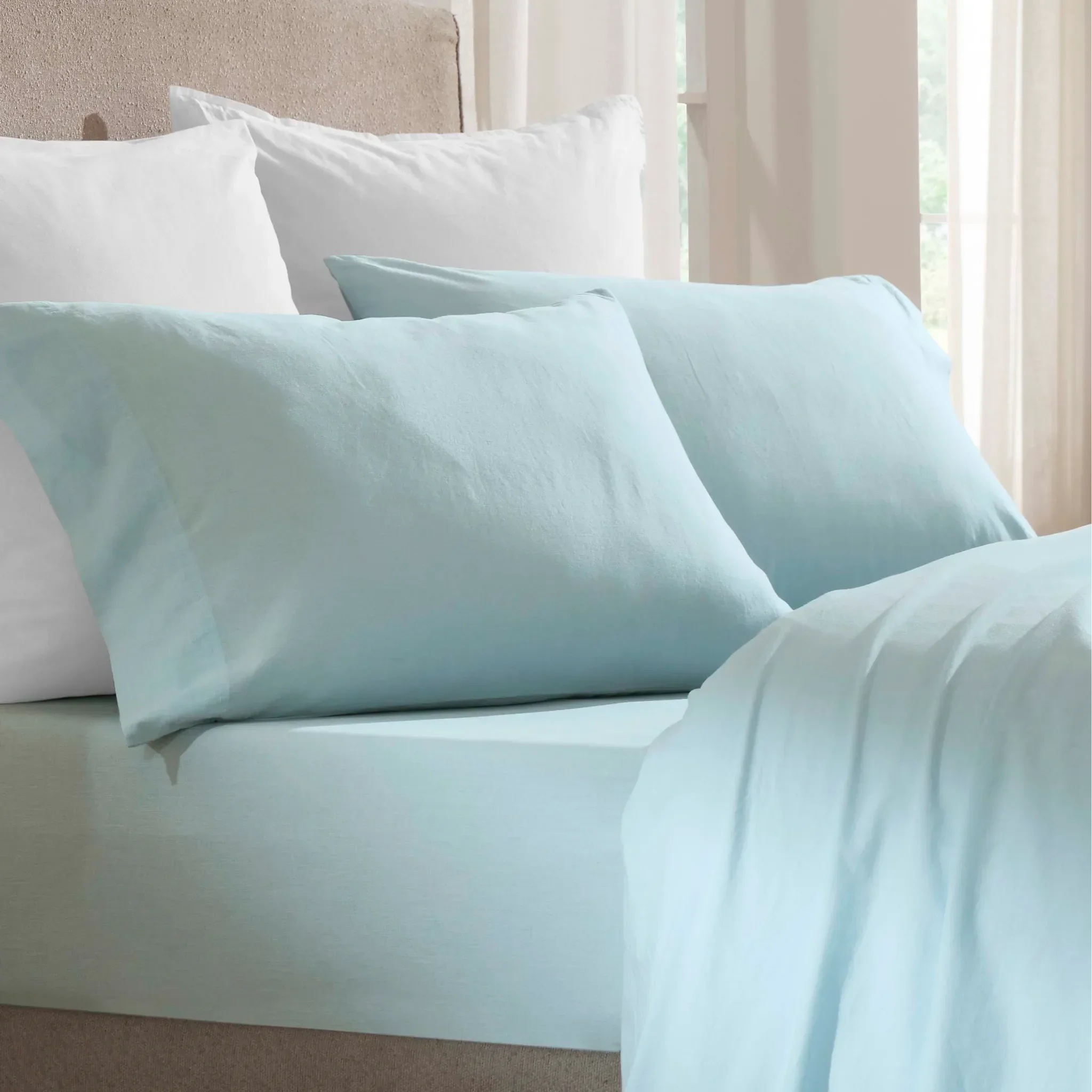 Carmen 100% Cotton Relaxed Wash Pillowcase Set - Sheet Set by Superior Brand