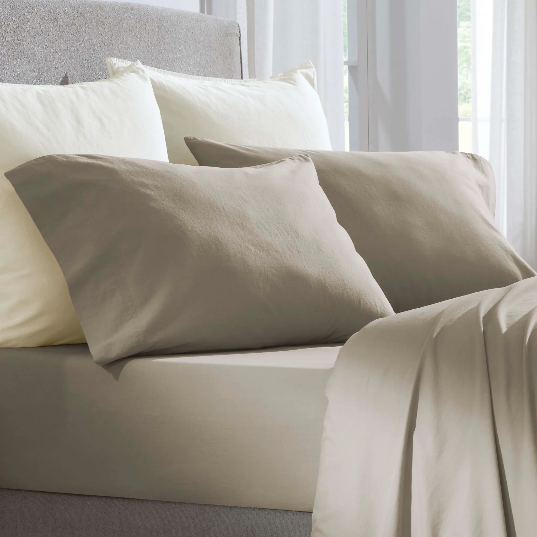 Carmen 100% Cotton Relaxed Wash Pillowcase Set - Sheet Set by Superior Brand