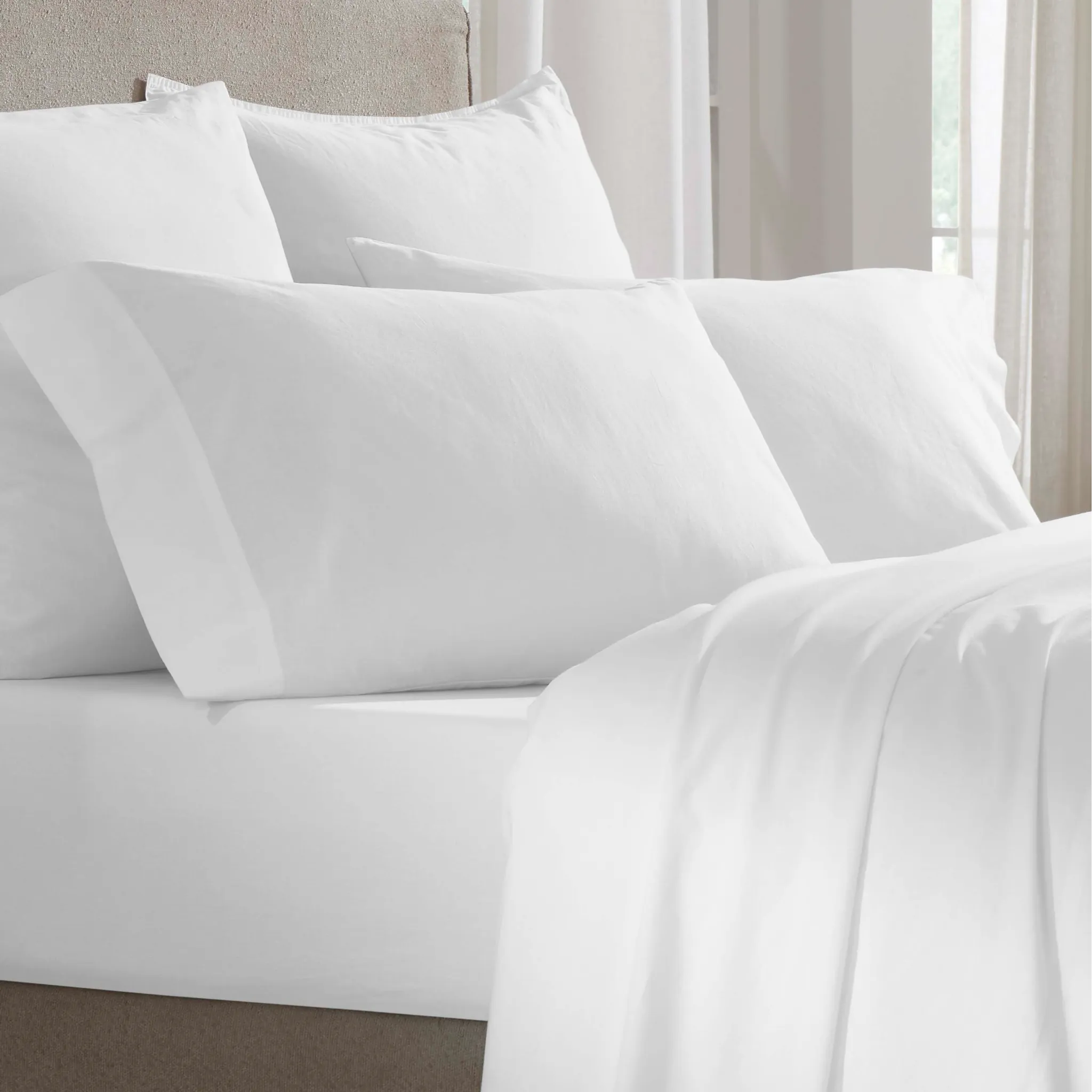Carmen 100% Cotton Relaxed Wash Pillowcase Set - Sheet Set by Superior Brand