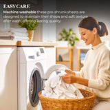 Carmen 100% Cotton Relaxed Wash Pillowcase Set - Sheet Set by Superior Brand