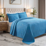 Lightweight Cotton Bedspread Sets 3-Piece Cascade Jacquard Matelassé - Bedspread by Superior Brand