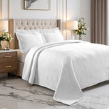 Lightweight Cotton Bedspread Sets 3-Piece Cascade Jacquard Matelassé - Bedspread by Superior Brand