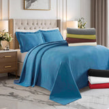 Lightweight Cotton Bedspread Sets 3-Piece Cascade Jacquard Matelassé - Bedspread by Superior Brand
