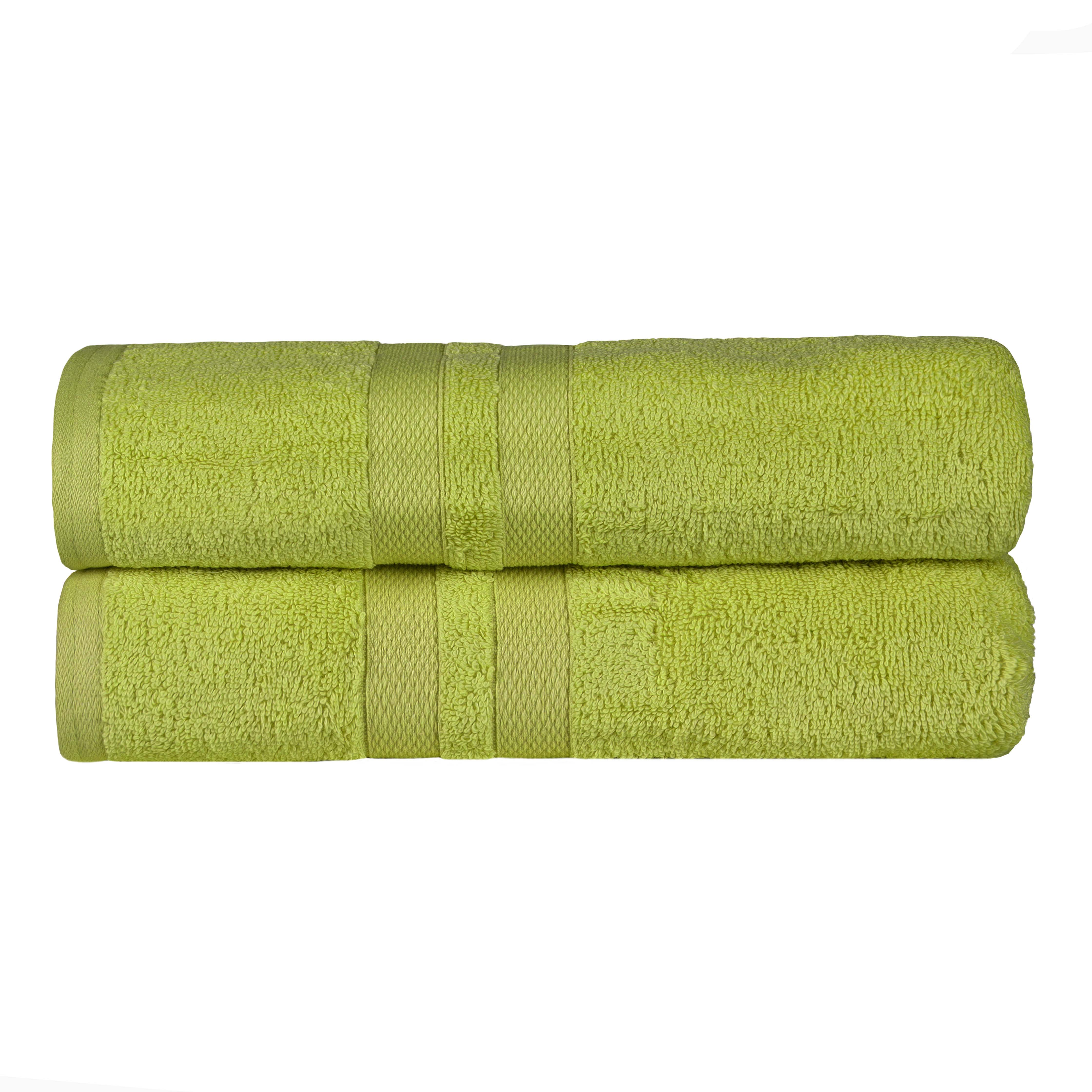 Ultra-Soft Cotton Solid Medium Weight Absorbent Bath Towel Set of 2 - Towel Set by Superior Brand