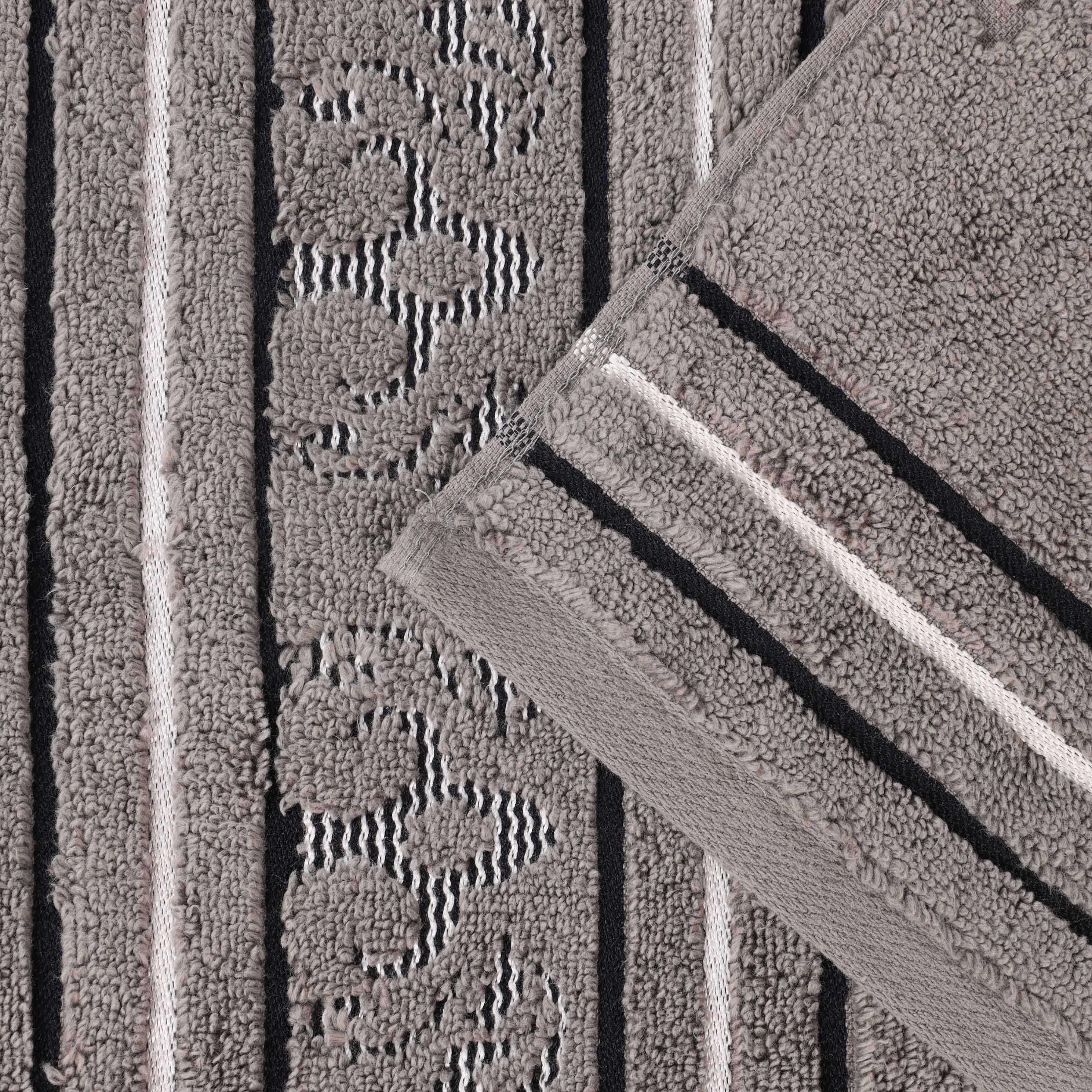 Sadie Zero Twist Cotton Solid and Jacquard Floral 12 Piece Towel Set - Towel Set by Superior Brand