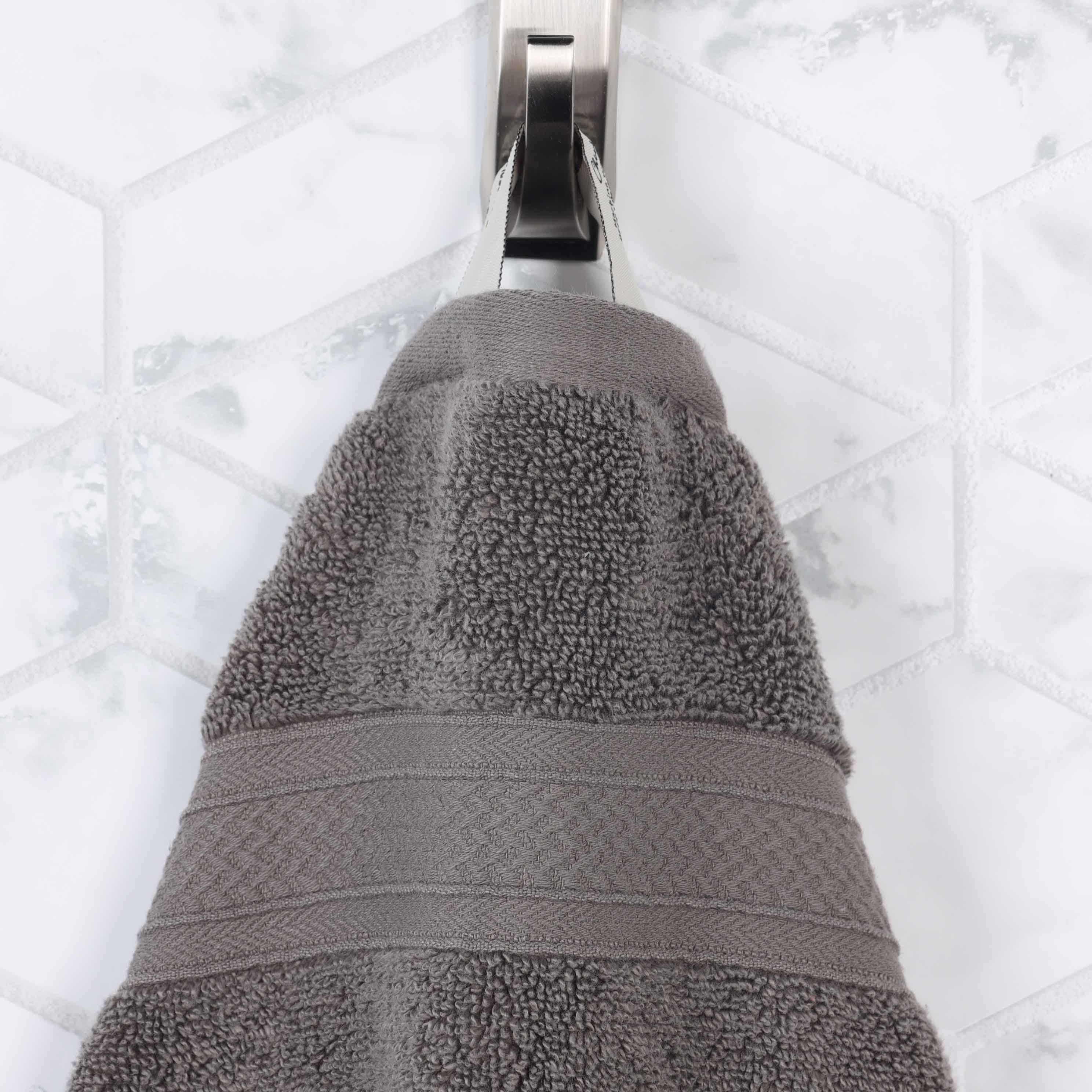 Chevron Zero Twist Solid and Jacquard Cotton 8 Piece Towel Set - Towel Set by Superior Brand