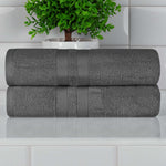 Ultra-Soft Cotton Solid Medium Weight Absorbent Bath Towel Set of 2 - Towel Set by Superior Brand