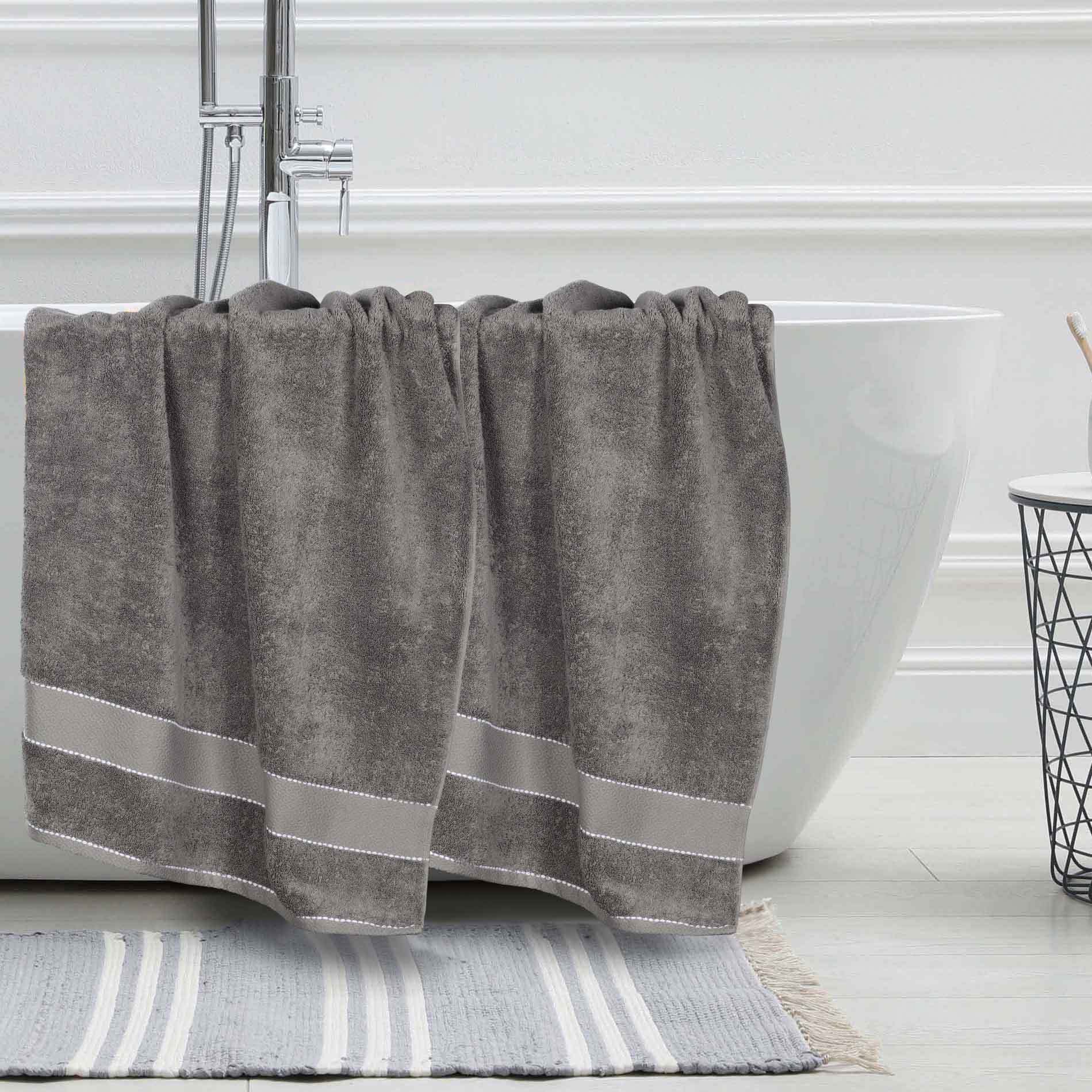 Niles Egyptian Giza Cotton Plush Thick Absorbent Bath Sheet Set of 2 - Bath Sheet by Superior Brand