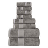 Egyptian Giza Cotton Plush Soft Towel Set 8 Piece - Egyptian Cotton Towel Set by Superior Brand