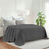 Milan Cotton Textured Jacquard Striped Lightweight Woven Blanket - Blanket by Superior Brand
