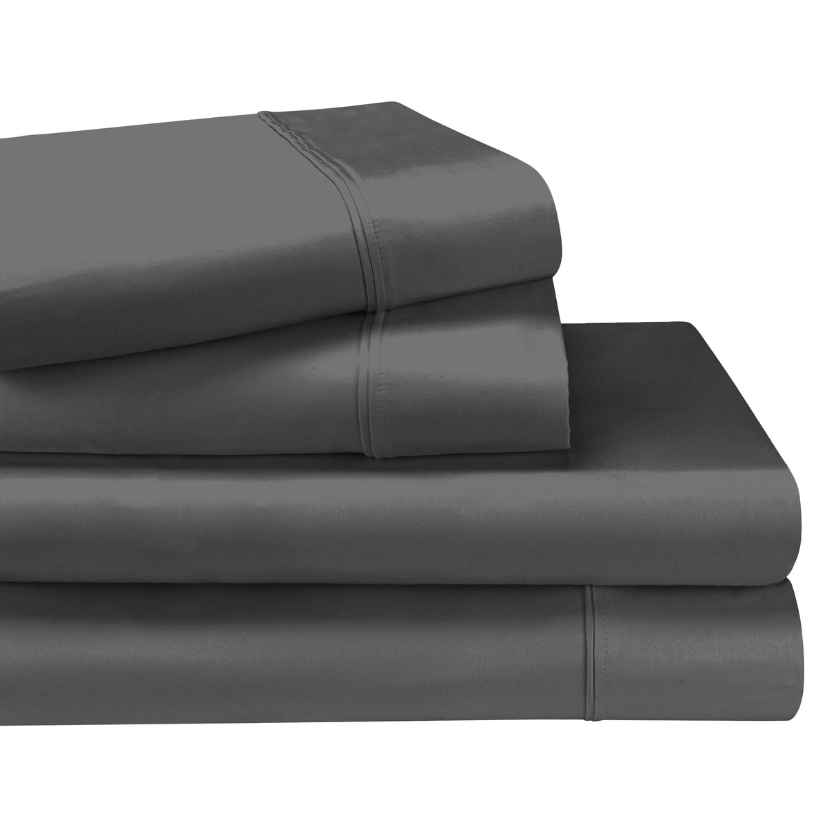 Egyptian Cotton 1200 Thread Count Eco-Friendly Solid Sheet Set - Charcoal