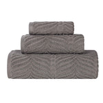 Chevron Zero Twist Jaquard Cotton 3 Piece Bathroom Towel Set - Towel Set by Superior Brand