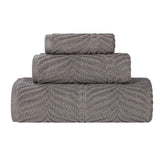 Chevron Zero Twist Jaquard Cotton 3 Piece Bathroom Towel Set - Towel Set by Superior Brand