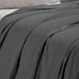 Milan Cotton Textured Jacquard Striped Lightweight Woven Blanket - Blanket by Superior Brand