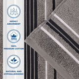 Sadie Zero Twist Cotton Solid and Jacquard Floral 12 Piece Towel Set - Towel Set by Superior Brand