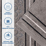 Zero-Twist Cotton Jacquard Towel Set 9 Piece - Sadie - Towel Set by Superior Brand