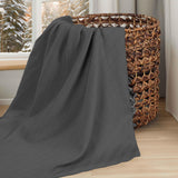 Milan Cotton Textured Jacquard Striped Lightweight Woven Blanket - Blanket by Superior Brand