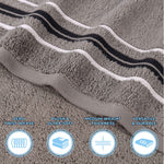 Zero-Twist Cotton Jacquard Towel Set 9 Piece - Sadie - Towel Set by Superior Brand