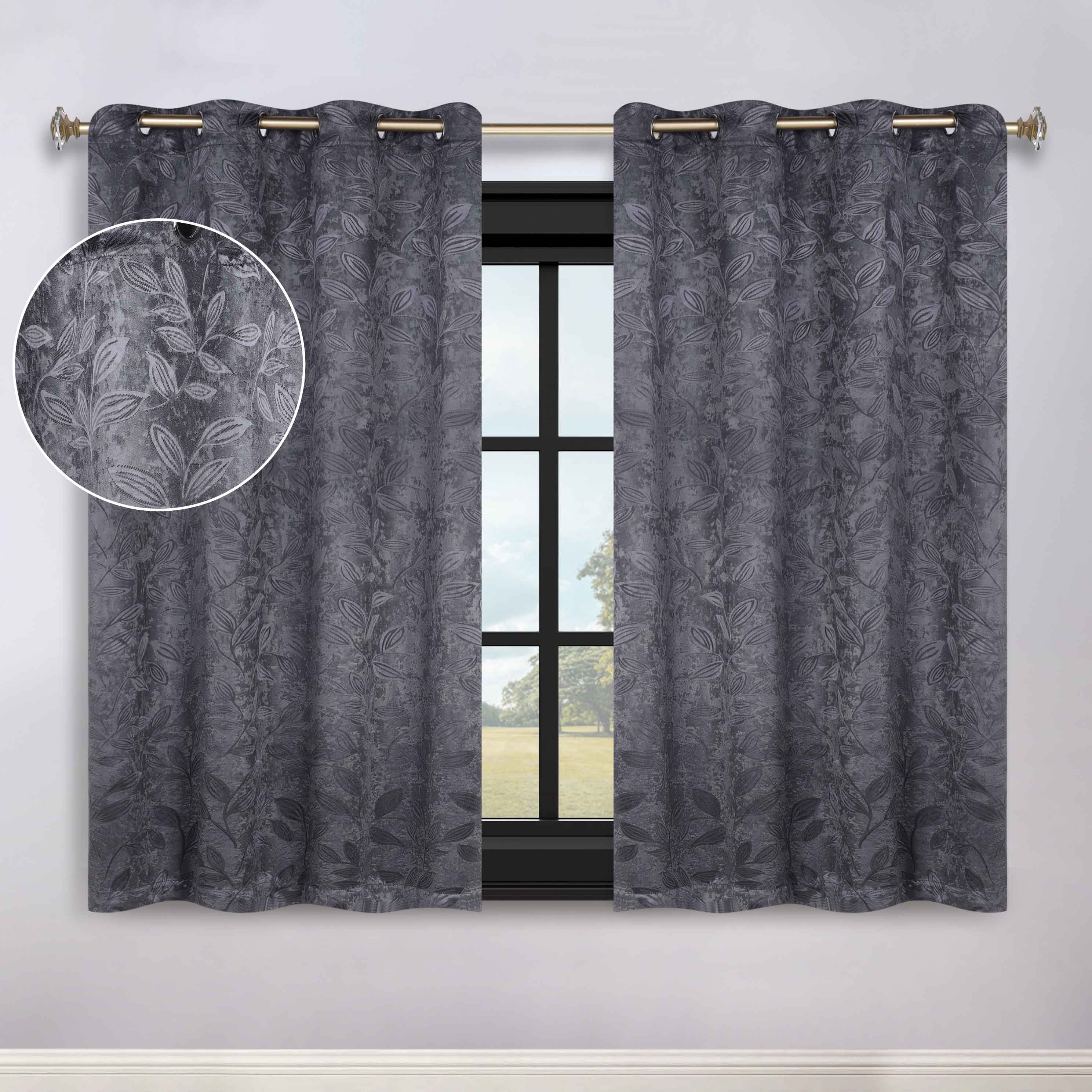 Leaves Room Darkening Grommet Blackout Curtain Panels, Set of 2 - Blackout Curtains by Superior Brand