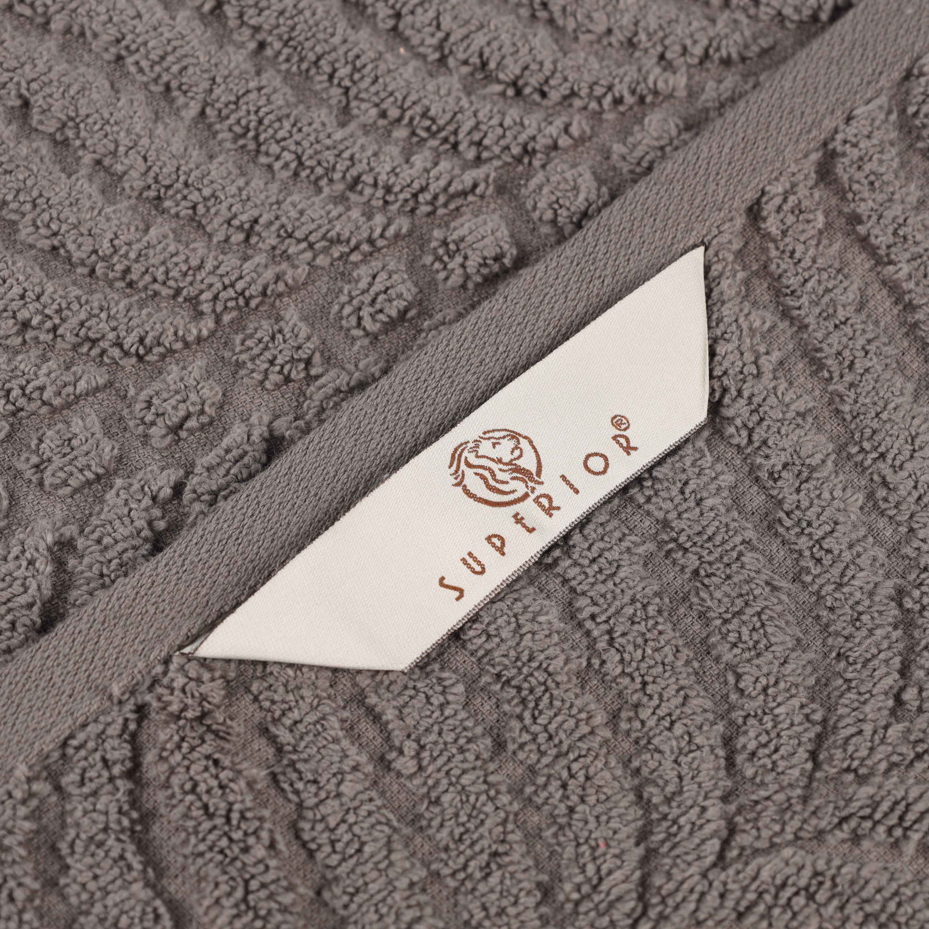 Chevron Zero Twist Jaquard Cotton 3 Piece Bathroom Towel Set - Towel Set by Superior Brand