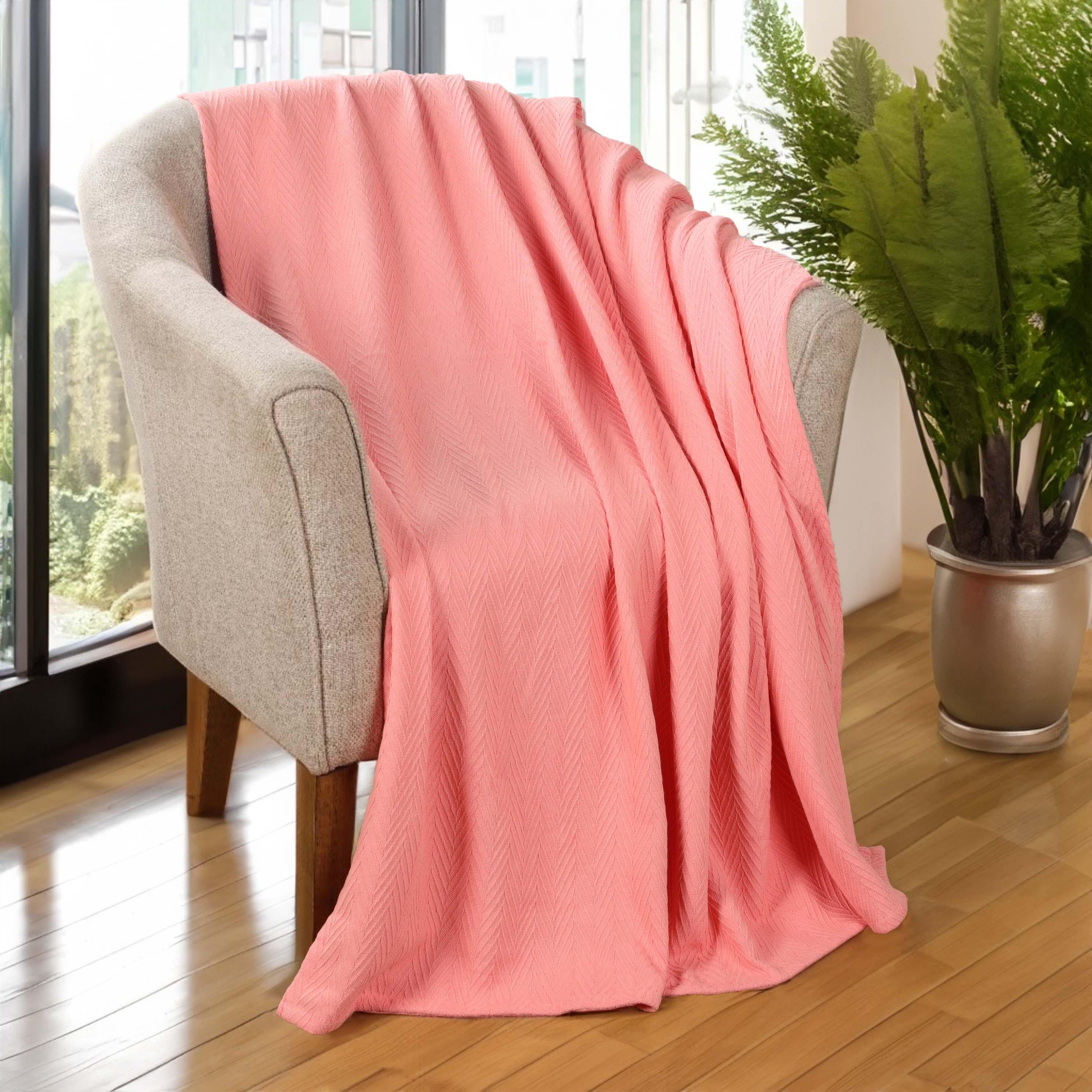 Lightweight Cotton Blanket – Metro Chevron, All-Season Bedding - Blanket by Superior Brand