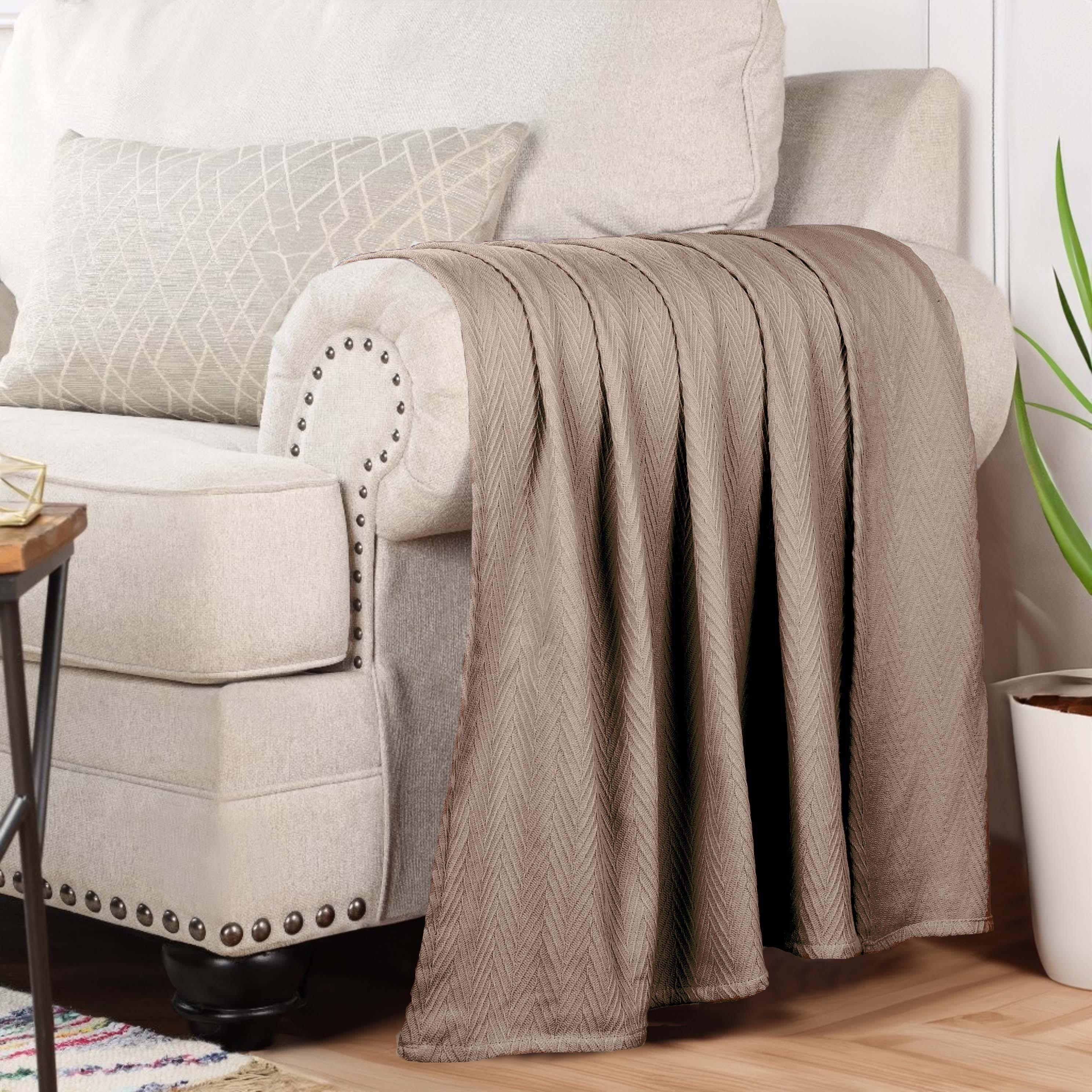 Lightweight Cotton Blanket – Metro Chevron, All-Season Bedding - Blanket by Superior Brand