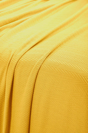 Chevron All-Season Cotton Blanket - Yellow