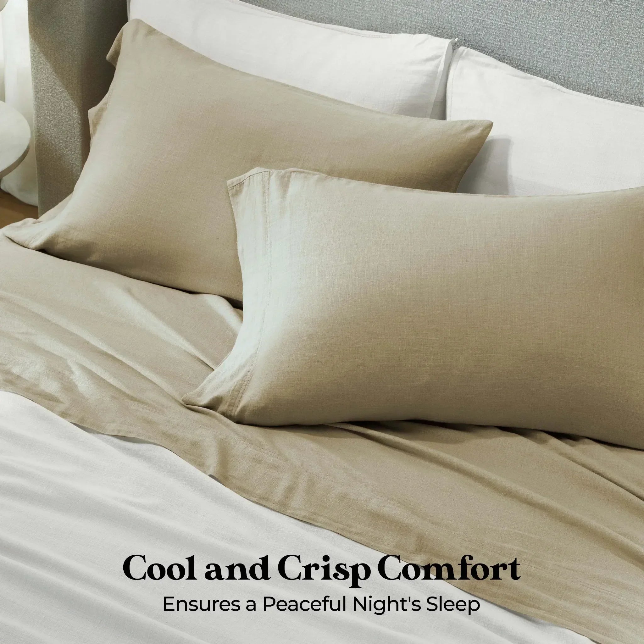 Chloe 100% Cotton Linen Texture Vintage Wash Deep Pocket Bed Pillowcase Set - Pillowcases by Superior Brand