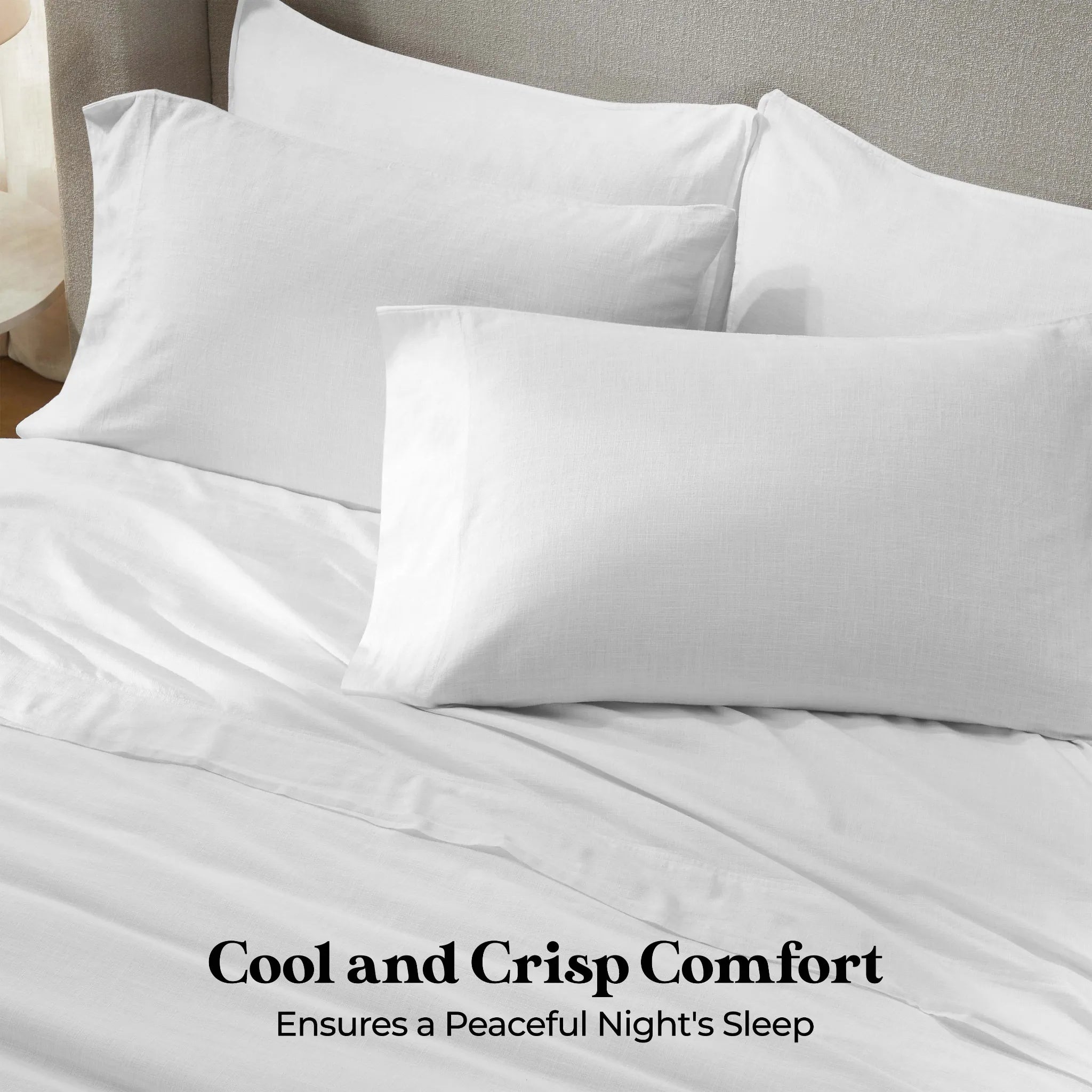 Chloe 100% Cotton Linen Texture Vintage Wash Deep Pocket Bed Pillowcase Set - Pillowcases by Superior Brand