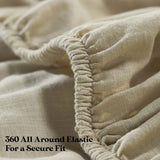 Chloe 100% Cotton Linen Texture Vintage Wash Deep Pocket Bed Sheet Set - Sheet Set by Superior Brand