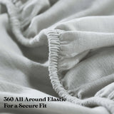 Chloe 100% Cotton Linen Texture Vintage Wash Deep Pocket Bed Sheet Set - Sheet Set by Superior Brand